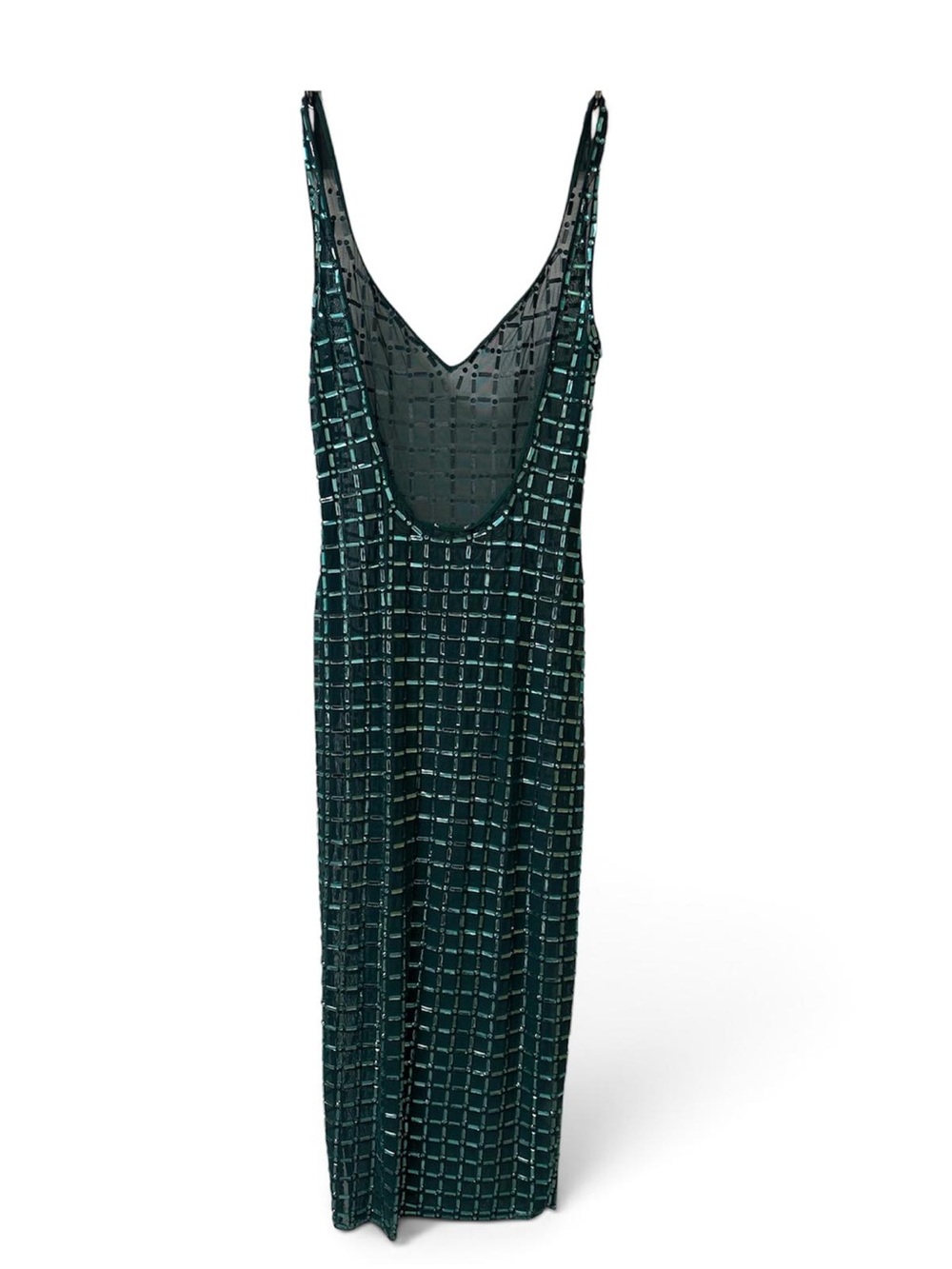 Oh Polly Emerald Green Embellished Midi Dress – Size 10 ✨ - Picture 3 of 5